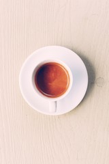cup of coffee in coffee shop
