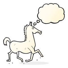 cartoon horse with thought bubble
