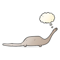 cartoon dinosaur with thought bubble