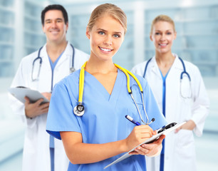 Fototapeta premium Group of hospital doctors.