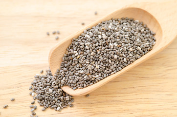 scoop of chia seeds.