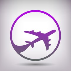 Fototapeta premium Pictograph of airplane