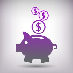 Pictograph of moneybox