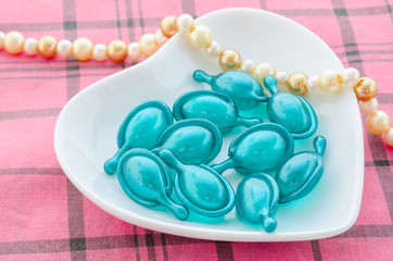 Hair vitamin serum capsule.