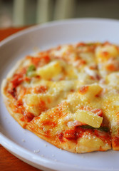 Homemade hawaiian pizza