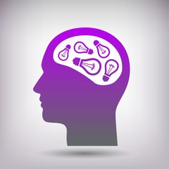 Pictograph of bulb concept