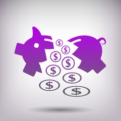 Pictograph of moneybox