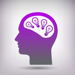 Pictograph of bulb concept