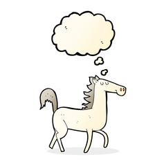 cartoon horse with thought bubble