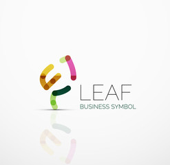 Vector abstract logo idea, eco leaf, nature plant, green concept business icon. Creative logotype design template