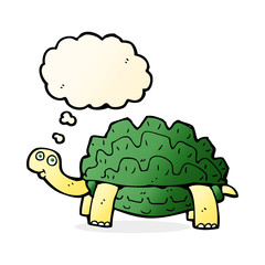 cartoon tortoise with thought bubble