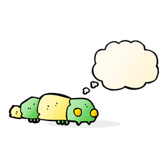 cartoon insect with thought bubble