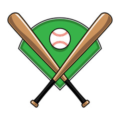 Baseball bat vector icon
