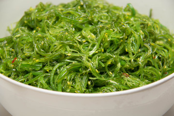 Japanese salad сhuka seaweed with sesame seeds