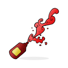 cartoon squirting ketchup