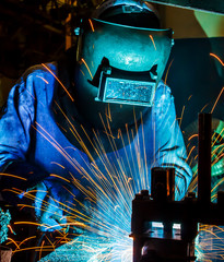 welder Industrial automotive part in factory