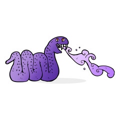 cartoon spitting snake