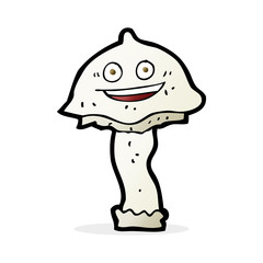 cartoon happy mushroom