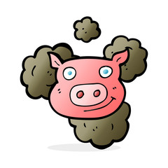 dirty pig cartoon