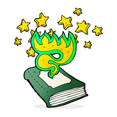 cartoon magical spell book