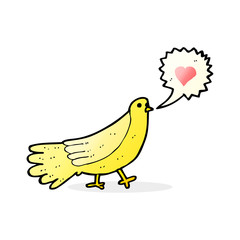 cartoon love bird