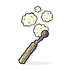 cartoon burnt match