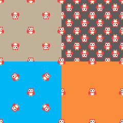 Seamless pattern with owl