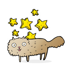 cartoon magical cat