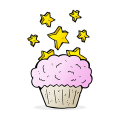 cartoon magical cupcake