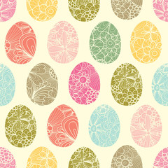 Easter egg seamless vector pattern.
