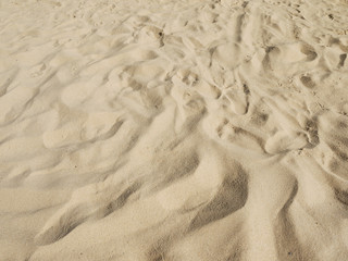 closeup of sand pattern of a beach in the summer