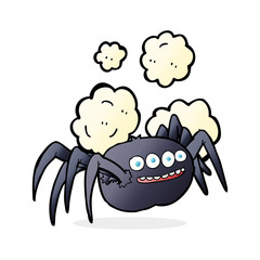 cartoon spooky spider