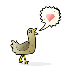 cartoon singing bird