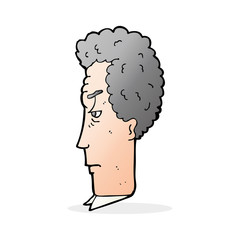 cartoon grey haired man