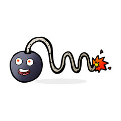 cartoon bomb with face