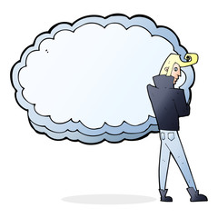 cartoon rocker with cloud