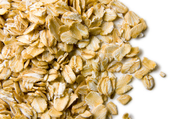 Oat flakes closeup (right border)