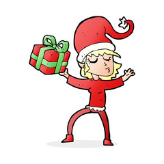 santa's helper cartoon