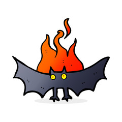 cartoon spooky vampire bat