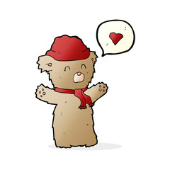 cartoon bear in hat