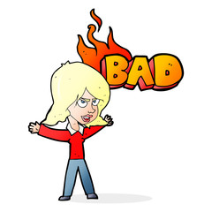 cartoon bad woman