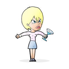 caroton woman with drink