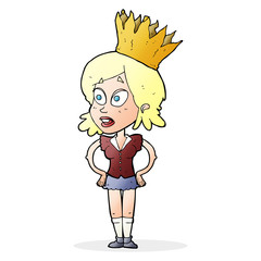 cartoon person wearing crown