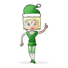 santa's helper cartoon
