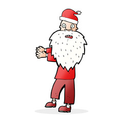 cartoon man in santa hat
