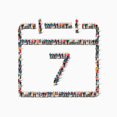 Obraz premium people calendar date icon holiday