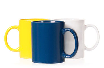 Colorful cups for coffee or tea