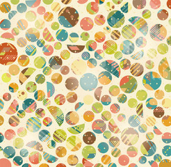 Abstract Retro Geometric circles pattern. Vector Illustration