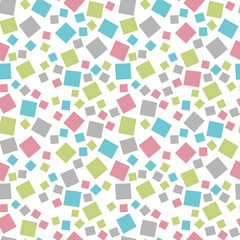 Random geometric background. Seamless pattern.Vector. ランダム四角パターン
