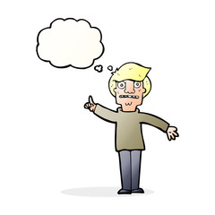 cartoon man asking question with thought bubble